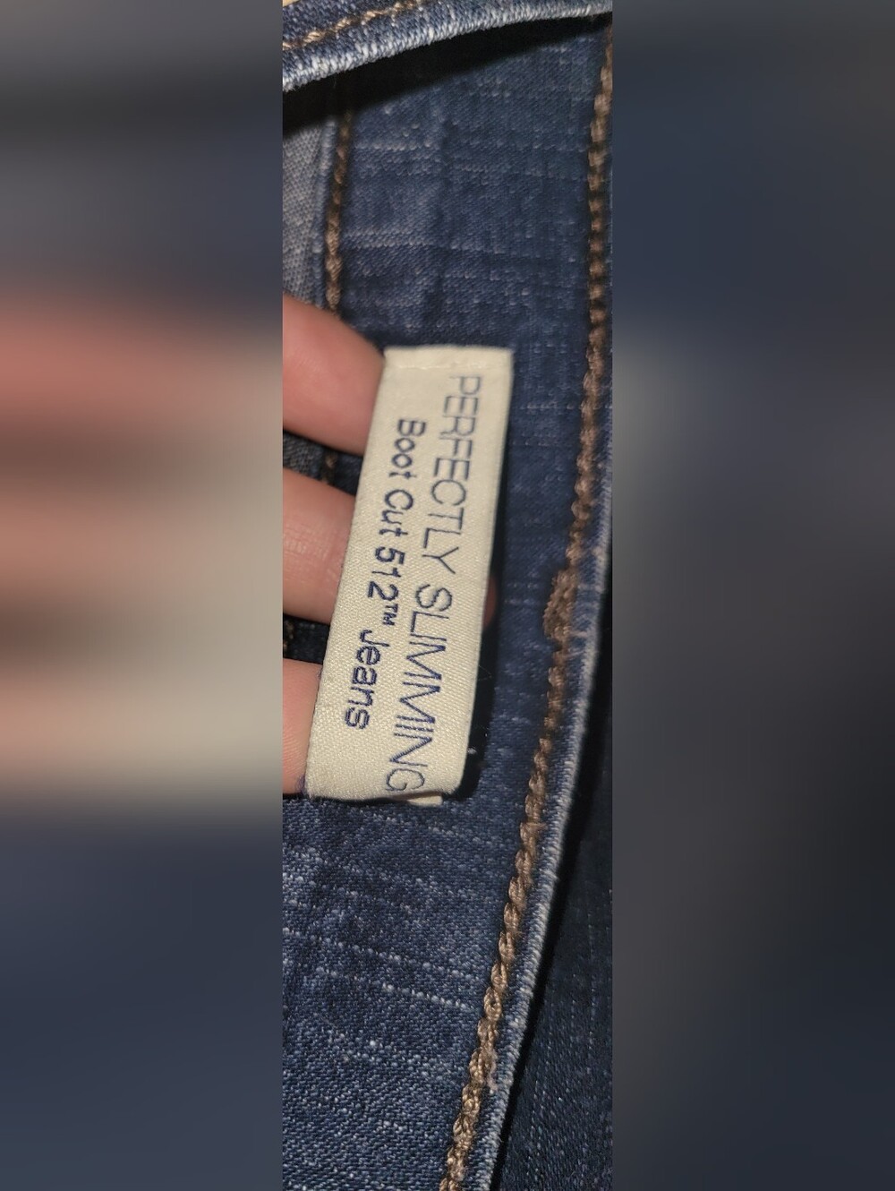 Levi's Dark Blue Wide Leg Jeans - Picture 13 of 14